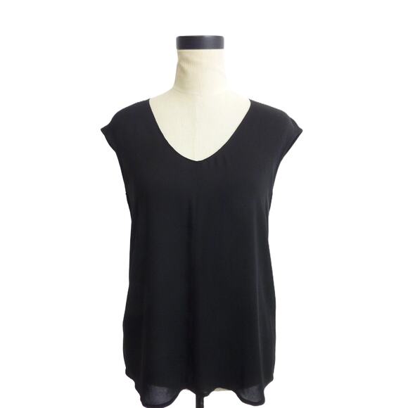 J.Crew Tops - J.Crew Black Sheer V Neck Blouse Top 2